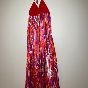 Red maxi dress